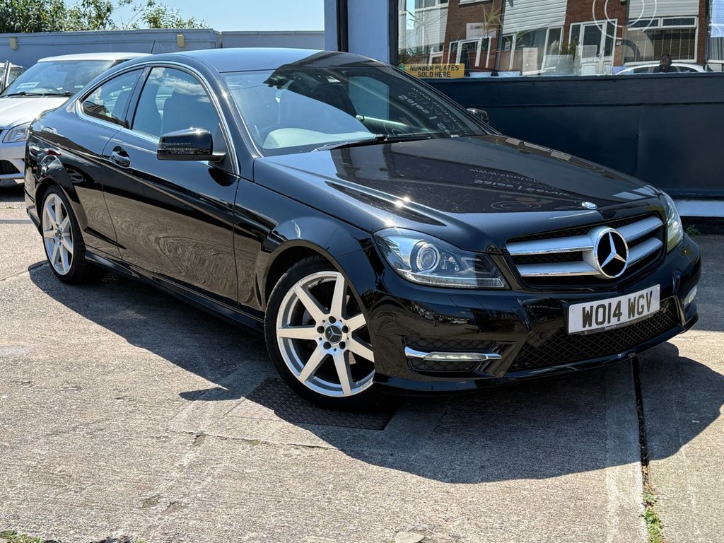 USED 2014 14 MERCEDES-BENZ C-CLASS 1.6 C180 AMG Sport Edition Coupe 2dr Petrol G-Tronic+ Euro 6 (s/s) (156 ps) AUTO+SAT NAV+BLUETOOTH+CRUISE