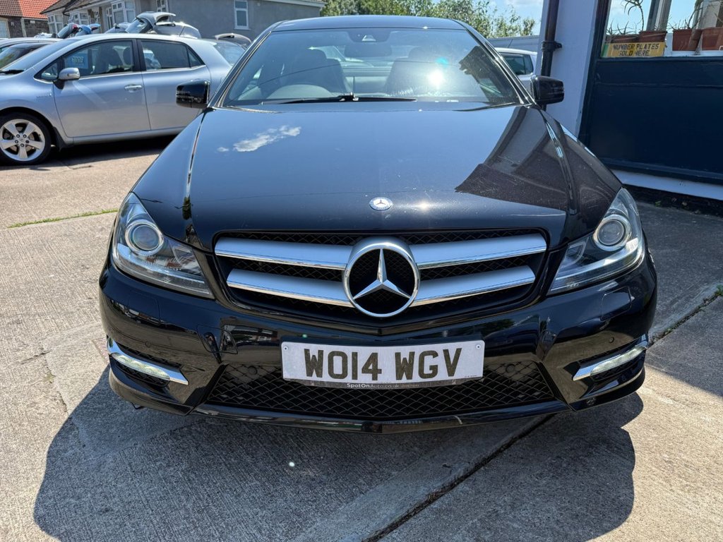 USED 2014 14 MERCEDES-BENZ C-CLASS 1.6 C180 AMG Sport Edition Coupe 2dr Petrol G-Tronic+ Euro 6 (s/s) (156 ps) AUTO+SAT NAV+BLUETOOTH+CRUISE