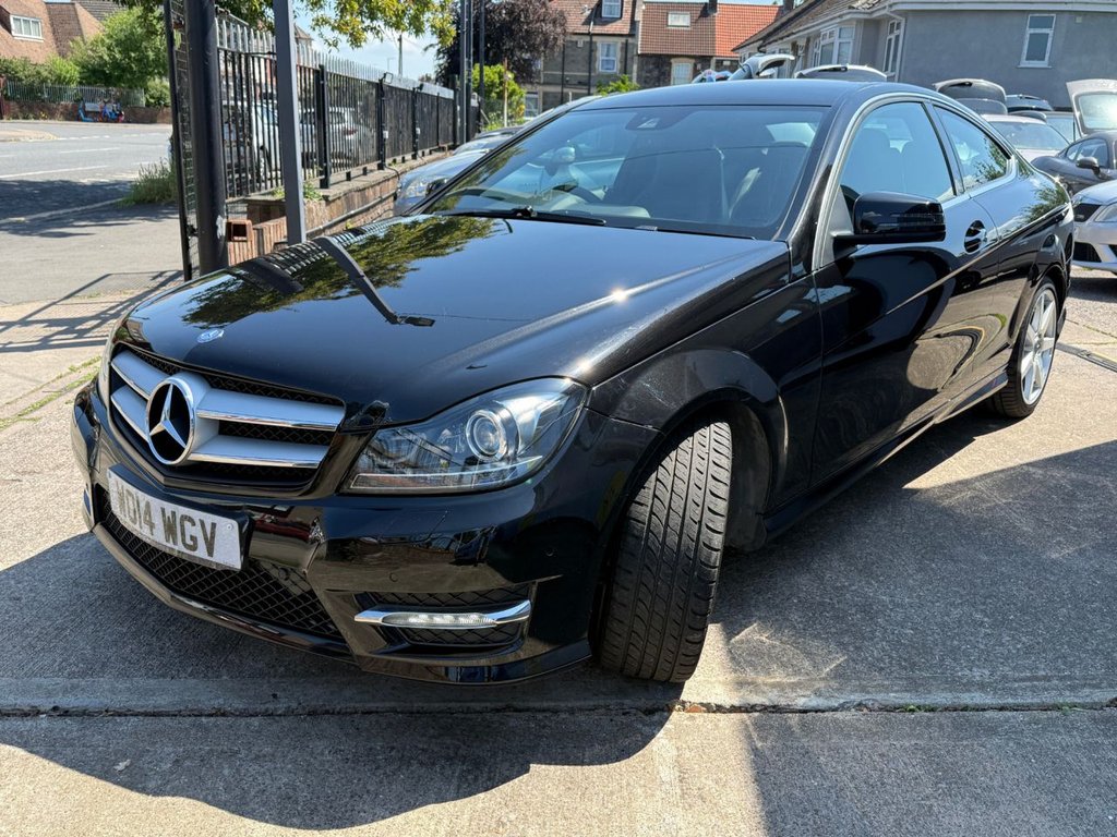 USED 2014 14 MERCEDES-BENZ C-CLASS 1.6 C180 AMG Sport Edition Coupe 2dr Petrol G-Tronic+ Euro 6 (s/s) (156 ps) AUTO+SAT NAV+BLUETOOTH+CRUISE