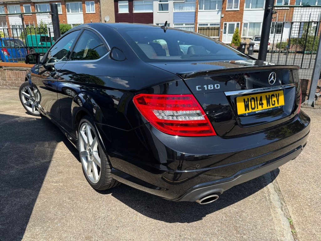 USED 2014 14 MERCEDES-BENZ C-CLASS 1.6 C180 AMG Sport Edition Coupe 2dr Petrol G-Tronic+ Euro 6 (s/s) (156 ps) AUTO+SAT NAV+BLUETOOTH+CRUISE