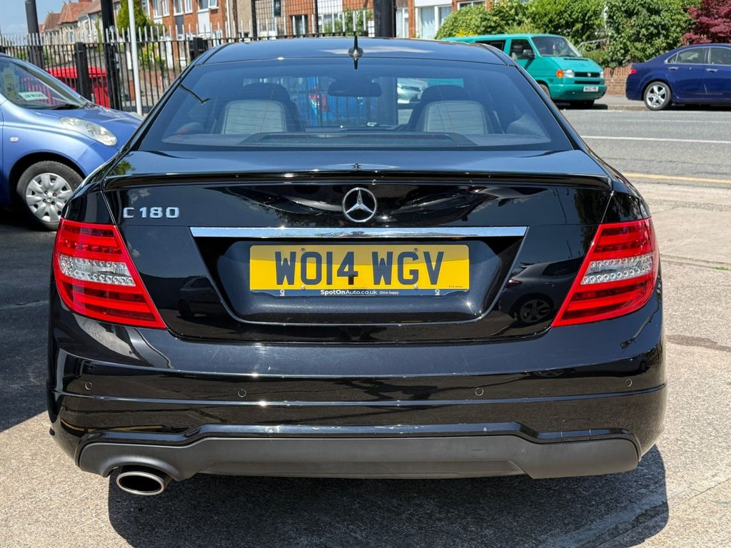 USED 2014 14 MERCEDES-BENZ C-CLASS 1.6 C180 AMG Sport Edition Coupe 2dr Petrol G-Tronic+ Euro 6 (s/s) (156 ps) AUTO+SAT NAV+BLUETOOTH+CRUISE