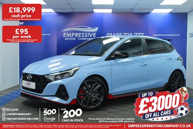View our Hyundai I20 1.6 T-GDi N Hatchback 5dr Petrol Manual Euro 6 (s/s) (204 ps)
