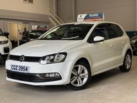 USED 2016 VOLKSWAGEN POLO 1.2 TSI BlueMotion Tech Match Hatchback 5 door Petrol Manual Euro 6 in White  PARKING SENSORS+PRIV GLASS+USB+AUX
