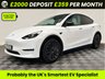 USED 2022 72 TESLA MODEL Y (Dual Motor) Long Range SUV 5dr Electric Auto 4WDE (384 bhp) White Interior | 91.6% SOH