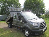 USED 2023 23 FORD TRANSIT 2.0 350 EcoBlue Leader Double Cab Tipper 4dr Diesel Manual RWD L3 Euro 6 (s/s) (130 ps) Dual Rear Wheels