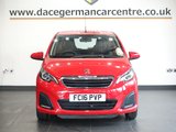 USED 2016 16 PEUGEOT 108 1.0 Active Hatchback 5dr Petrol Manual Euro 6 (68 ps) FULL SERVICE HISTORY + BLUETOOTH CONNECTIVITY + IN CAR ENTERTAINMENT WITH TOUCH SCREEN MEDIA DISPLAY + APPS CONTROL + DAB DIGITAL RADIO + HILL HOLD START ASSIST + AIR CONDITIONING + LED DAY TIME RUNNING LIGHTS + 60/40 FOLDING REAR SEATS....