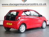 USED 2016 16 PEUGEOT 108 1.0 Active Hatchback 5dr Petrol Manual Euro 6 (68 ps) FULL SERVICE HISTORY + BLUETOOTH CONNECTIVITY + IN CAR ENTERTAINMENT WITH TOUCH SCREEN MEDIA DISPLAY + APPS CONTROL + DAB DIGITAL RADIO + HILL HOLD START ASSIST + AIR CONDITIONING + LED DAY TIME RUNNING LIGHTS + 60/40 FOLDING REAR SEATS....
