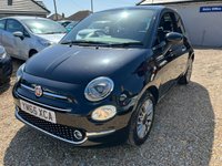 USED 2016 65 FIAT 500 1.2 Lounge Hatchback 3dr Petrol Manual Euro 6 (s/s) (69 bhp) &pound;20 Road Tax + Leather Interior + Bluetooth