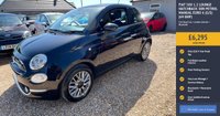 USED 2016 65 FIAT 500 1.2 Lounge Hatchback 3dr Petrol Manual Euro 6 (s/s) (69 bhp) &pound;20 Road Tax + Leather Interior + Bluetooth
