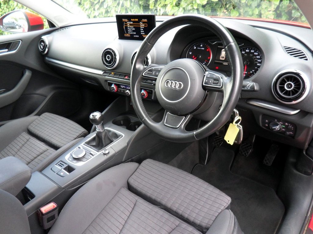 USED 2015 65 AUDI A3 1.6 TDI Sport Sportback 5dr Diesel Manual Euro 6 (s/s) (Nav) (110 ps) Cam-Belt Replaced Two Keys Sat Nav