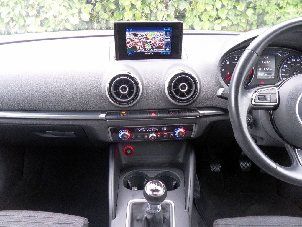 USED 2015 65 AUDI A3 1.6 TDI Sport Sportback 5dr Diesel Manual Euro 6 (s/s) (Nav) (110 ps) Cam-Belt Replaced Two Keys Sat Nav