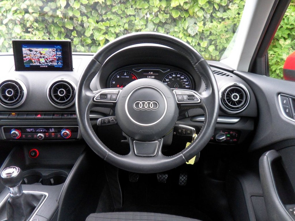 USED 2015 65 AUDI A3 1.6 TDI Sport Sportback 5dr Diesel Manual Euro 6 (s/s) (Nav) (110 ps) Cam-Belt Replaced Two Keys Sat Nav
