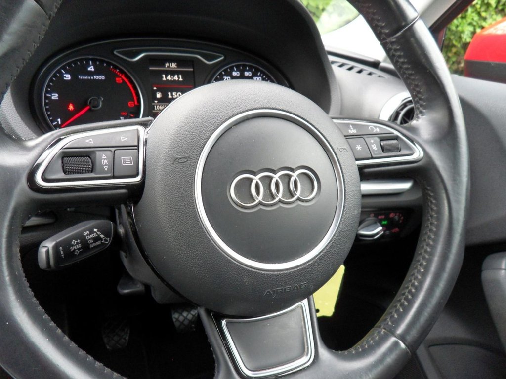 USED 2015 65 AUDI A3 1.6 TDI Sport Sportback 5dr Diesel Manual Euro 6 (s/s) (Nav) (110 ps) Cam-Belt Replaced Two Keys Sat Nav