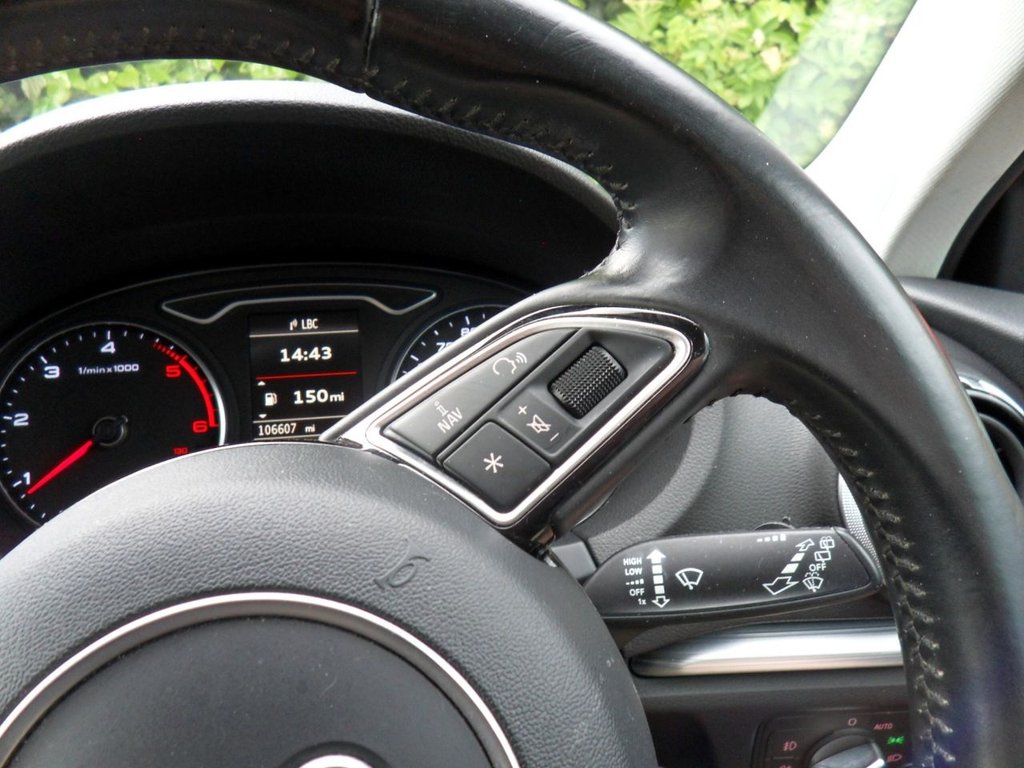 USED 2015 65 AUDI A3 1.6 TDI Sport Sportback 5dr Diesel Manual Euro 6 (s/s) (Nav) (110 ps) Cam-Belt Replaced Two Keys Sat Nav