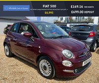 USED 2016 16 FIAT 500 0.9 TwinAir Lounge Hatchback 3dr Petrol Manual Euro 6 (s/s) (105 ps) &pound;20 Tax + Bluetooth + Panoramic Roof