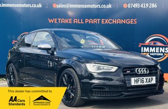 2016 AUDI S3 2.0 TFSI Hatchback 3dr Petrol S Tronic quattro Euro 6 (s/s) (Nav) (300 ps) &pound;11295.00