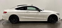 USED 2018 18 MERCEDES-BENZ C-CLASS 2.1 C250d AMG Line (Premium Plus) Coupe 2dr Diesel G-Tronic+ Euro 6 (s/s) (204 ps) Striking Designo White , Cranberry Red Leather Interior , 19" Alloy Wheels , Night Pack, Panoramic Glass Slide Roof