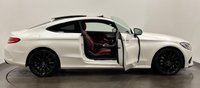 USED 2018 18 MERCEDES-BENZ C-CLASS 2.1 C250d AMG Line (Premium Plus) Coupe 2dr Diesel G-Tronic+ Euro 6 (s/s) (204 ps) Striking Designo White , Cranberry Red Leather Interior , 19" Alloy Wheels , Night Pack, Panoramic Glass Slide Roof
