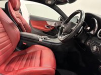 USED 2018 18 MERCEDES-BENZ C-CLASS 2.1 C250d AMG Line (Premium Plus) Coupe 2dr Diesel G-Tronic+ Euro 6 (s/s) (204 ps) Striking Designo White , Cranberry Red Leather Interior , 19" Alloy Wheels , Night Pack, Panoramic Glass Slide Roof