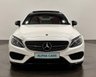 USED 2018 18 MERCEDES-BENZ C-CLASS 2.1 C250d AMG Line (Premium Plus) Coupe 2dr Diesel G-Tronic+ Euro 6 (s/s) (204 ps) Striking Designo White , Cranberry Red Leather Interior , 19" Alloy Wheels , Night Pack, Panoramic Glass Slide Roof