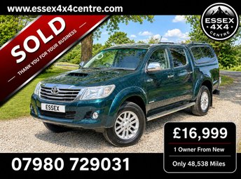 2013 TOYOTA HI-LUX 3.0 D-4D INVINCIBLE AUTOMATIC 4X4 PICK UP TRUCK TURBO DIESEL  SOLD