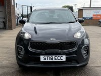 USED 2018 18 KIA SPORTAGE 1.7 CRDi 1 SUV 5 Door Diesel Manual Black Euro 6  DAB RADIO+VOICE COMMAND+USB+AUX