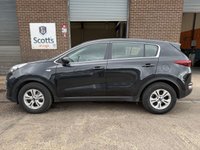 USED 2018 18 KIA SPORTAGE 1.7 CRDi 1 SUV 5 Door Diesel Manual Black Euro 6  DAB RADIO+VOICE COMMAND+USB+AUX