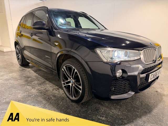 View our BMW X3 3.0 30d M Sport SUV 5dr Diesel Auto xDrive Euro 6 (s/s) (258 ps) Sat Nav-Leather-Rear camera-Heated seats-Power fold mirrors-Cruise-20" Diamond cut Alloys
