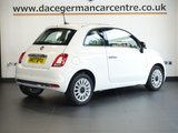 USED 2017 17 FIAT 500 1.2 Lounge Hatchback 3dr Petrol Manual Euro 6 (s/s) (69 bhp) FULL SERVICE HISTORY + PANORAMIC GLASS SUNROOF + BLUETOOTH MEDIA STREAMING + APPS CONTROL + DAB DIGITAL RADIO + TOUCH SCREEN MEDIA DISPLAY + CRUISE CONTROL + LED DAY TIME RUNNING LIGHTS + LEATHER MULTI FUNCTIONAL STEERING WHEEL + ECO STOP START SYSTEM + CLIMATE CONTROL + AIR CONDITIONING + 15 INCH ALLOY WHEELS + ELECTRIC DOOR MIRRORS + 60/40 FOLDING REAR SEATS.....