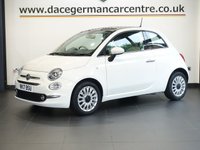 USED 2017 17 FIAT 500 1.2 Lounge Hatchback 3dr Petrol Manual Euro 6 (s/s) (69 bhp) FULL SERVICE HISTORY + PANORAMIC GLASS SUNROOF + BLUETOOTH MEDIA STREAMING + APPS CONTROL + DAB DIGITAL RADIO + TOUCH SCREEN MEDIA DISPLAY + CRUISE CONTROL + LED DAY TIME RUNNING LIGHTS + LEATHER MULTI FUNCTIONAL STEERING WHEEL + ECO STOP START SYSTEM + CLIMATE CONTROL + AIR CONDITIONING + 15 INCH ALLOY WHEELS + ELECTRIC DOOR MIRRORS + 60/40 FOLDING REAR SEATS.....