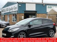 USED 2018 18 FORD FIESTA 1.0T EcoBoost ST-Line X Hatchback 3 Door Shadow Black Petrol Manual Euro 6 (s/s) (125 ps) STUNNING ST-LINE WITH TOUCH SCREEN DAB SAT NAV PHONE PROJECTION PRIVACY GLASS HEATED WINDSCREEN FULL BODY KIT