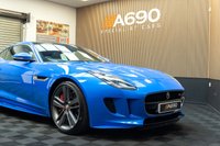 USED 2017 17 JAGUAR F-TYPE 3.0 V6 British Design Edition Coupe 2dr Petrol Auto AWD Euro 6 (s/s) (380 ps) FSH, Ultra Blue,Fixed Pan Roof