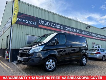2018 FORD TRANSIT CUSTOM 2.0 TDCi 290 Limited Panel Van 5dr Diesel Manual L1 H1 (163 g/km, 128 bhp) NO VAT !!! &pound;10900.00