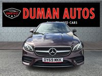 USED 2019 69 MERCEDES-BENZ E-CLASS 2.0 E220d AMG Line Coupe 2dr Diesel G-Tronic+ Euro 6 (s/s) (194 ps) PRIVACY GLASS+ DAYTIME RUNNING LIGHTS+ REVERSING CAMERA+ PARKING SENSORS+ HALF LEATHER TRIM+ MULTIFUNCTIONAL STEERING WHEEL+ KEYLESS+ PADDLE SHIFTERS+ DUAL CLIMATE CONTROL+ FRONT HEATED SEATS+ SEAT BELT OCCUPANCY STATUS+ CRUISE CONTROL+ AUTO HEADLIGHTS+ FOLDING WING MIRRORS+ SAT NAV+ DAB+ BLUETOOTH+ ESP+ ACTIVE BRAKE ASSIST+ ATTENSION ASIST+ BLIND SPOT ASSIST+ AMBIENT LIGHTING+ ELECTRICALY ADJUSTED SEATS+ 19 INCH ALLOY WHEELS+