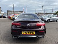 USED 2019 69 MERCEDES-BENZ E-CLASS 2.0 E220d AMG Line Coupe 2dr Diesel G-Tronic+ Euro 6 (s/s) (194 ps) PRIVACY GLASS+ DAYTIME RUNNING LIGHTS+ REVERSING CAMERA+ PARKING SENSORS+ HALF LEATHER TRIM+ MULTIFUNCTIONAL STEERING WHEEL+ KEYLESS+ PADDLE SHIFTERS+ DUAL CLIMATE CONTROL+ FRONT HEATED SEATS+ SEAT BELT OCCUPANCY STATUS+ CRUISE CONTROL+ AUTO HEADLIGHTS+ FOLDING WING MIRRORS+ SAT NAV+ DAB+ BLUETOOTH+ ESP+ ACTIVE BRAKE ASSIST+ ATTENSION ASIST+ BLIND SPOT ASSIST+ AMBIENT LIGHTING+ ELECTRICALY ADJUSTED SEATS+ 19 INCH ALLOY WHEELS+