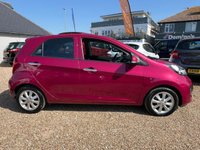 USED 2013 13 KIA PICANTO 1.0 2 Hatchback 5dr Petrol Manual Euro 5 (68 bhp) Gorgeous Fuchsia Paintwork + Bluetooth + &pound;20 Tax
