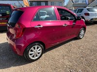 USED 2013 13 KIA PICANTO 1.0 2 Hatchback 5dr Petrol Manual Euro 5 (68 bhp) Gorgeous Fuchsia Paintwork + Bluetooth + &pound;20 Tax