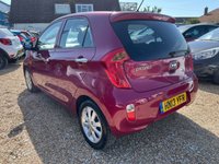 USED 2013 13 KIA PICANTO 1.0 2 Hatchback 5dr Petrol Manual Euro 5 (68 bhp) Gorgeous Fuchsia Paintwork + Bluetooth + &pound;20 Tax
