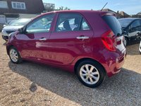 USED 2013 13 KIA PICANTO 1.0 2 Hatchback 5dr Petrol Manual Euro 5 (68 bhp) Gorgeous Fuchsia Paintwork + Bluetooth + &pound;20 Tax