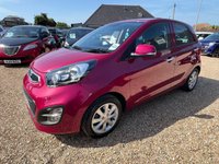 USED 2013 13 KIA PICANTO 1.0 2 Hatchback 5dr Petrol Manual Euro 5 (68 bhp) Gorgeous Fuchsia Paintwork + Bluetooth + &pound;20 Tax