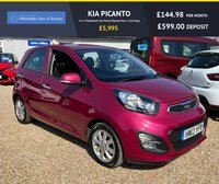 USED 2013 13 KIA PICANTO 1.0 2 Hatchback 5dr Petrol Manual Euro 5 (68 bhp) Gorgeous Fuchsia Paintwork + Bluetooth + &pound;20 Tax