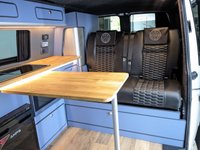 USED 2022 22 VOLKSWAGEN TRANSPORTER 2.0 TDI T28 Startline Campervan Conversion Diesel Manual FWD SWB Euro 6 (s/s) (110 ps) 20 INCH LOAD REATED ALLOY WHEELS , SKYLINE ROOF WITH SOLAR PANEL , FOUR BERTH CAMPERVAN , RIB BED WITH ISOFIX , BLUE CUSTOM UNITS , BLACK LEATHER INTERIOR , TWIN BURNER GAS HOB , FRIDGE-FREEZER , FULL SERVICE HISTORY