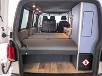 USED 2022 22 VOLKSWAGEN TRANSPORTER 2.0 TDI T28 Startline Campervan Conversion Diesel Manual FWD SWB Euro 6 (s/s) (110 ps) 20 INCH LOAD REATED ALLOY WHEELS , SKYLINE ROOF WITH SOLAR PANEL , FOUR BERTH CAMPERVAN , RIB BED WITH ISOFIX , BLUE CUSTOM UNITS , BLACK LEATHER INTERIOR , TWIN BURNER GAS HOB , FRIDGE-FREEZER , FULL SERVICE HISTORY