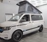 USED 2022 22 VOLKSWAGEN TRANSPORTER 2.0 TDI T28 Startline Campervan Conversion Diesel Manual FWD SWB Euro 6 (s/s) (110 ps) 20 INCH LOAD REATED ALLOY WHEELS , SKYLINE ROOF WITH SOLAR PANEL , FOUR BERTH CAMPERVAN , RIB BED WITH ISOFIX , BLUE CUSTOM UNITS , BLACK LEATHER INTERIOR , TWIN BURNER GAS HOB , FRIDGE-FREEZER , FULL SERVICE HISTORY