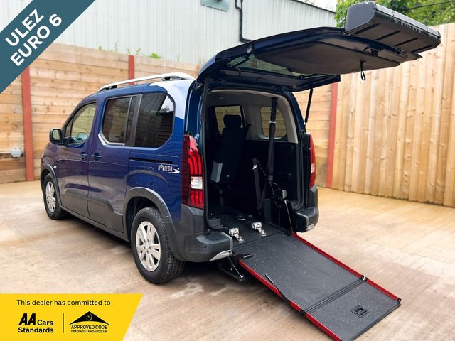View our Peugeot Rifter 4 Seat Wheelchair Accessible Disabled Access Vehicle WAV