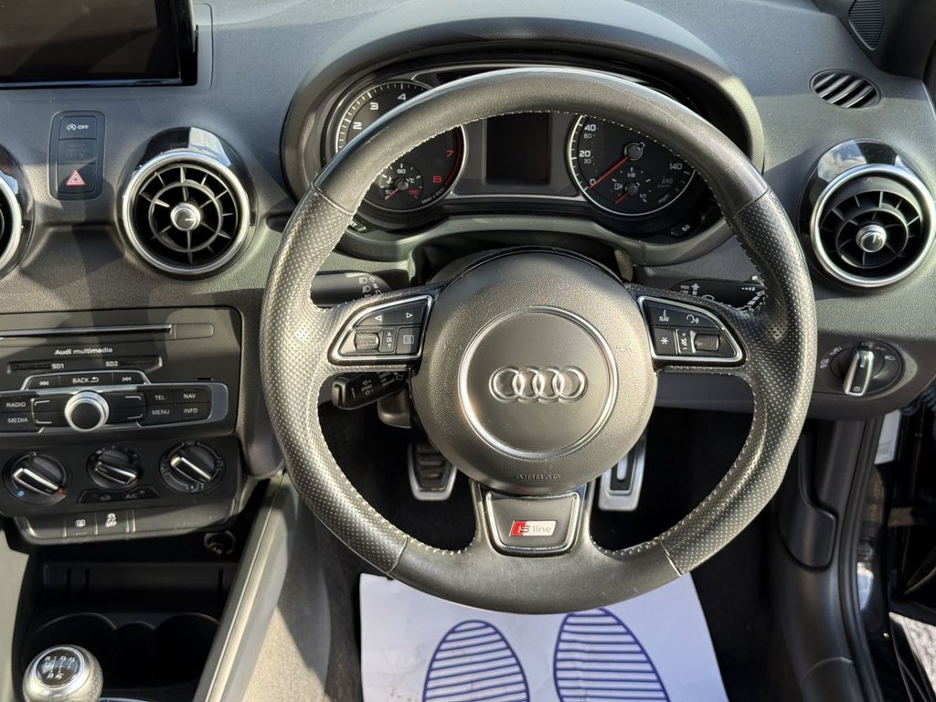 USED 2018 18 AUDI A1 1.0 TFSI S line Sportback 5dr Petrol Manual Euro 6 (s/s) (Nav) (95 ps) Parking Sensors, Sat Nav