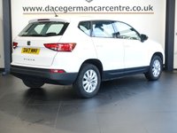 USED 2017 17 SEAT ATECA 1.0 TSI Ecomotive S SUV 5dr Petrol Manual Euro 6 (s/s) (115 ps) WELL CARED FOR SUV - COMES WITH A DOCUMENTED SERVICE HISTORY + TOUCH SCREEN MEDIA DISPLAY + BLUETOOTH PHONE AND MEDIA CONNECTIVITY + LEATHER MULTI FUNCTIONAL STEERING WHEEL + CRUISE CONTROL + VOICE COMMAND + AUTOMATIC WIPERS WITH RAIN SENSOR + LED DAY TIME RUNNING LIGHTS + ECO STOP START SYSTEM + CLIMATE CONTROL + AIR CONDITIONING + ELECTRIC HEATED DOOR MIRRORS + ELECTRIC WINDOWS + ROOF RAILS + HILL HOLD START ASSIST + 16 INCH ALLOY WHEELS..