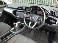 USED 2021 21 AUDI Q3 1.5 TFSI CoD 35 Technik 5d 150 S/S 1 OWNER FROM NEW, FULL SERVICE HISTORY, UPGRADE FOLDING TOW BAR,  VIRTUAL COCKPIT (DIGITAL DASH), REAR PARKING SENSORS , SAT NAV, WIRELESS APPLE CARPLAY / ANDROID AUTO, AUDI PRE SENSE, SIDE ASSIST, LANE DEPARTURE WARNING, TRAFFIC SIGN RECOGNITION, ELECTRIC FOLDING HEATED MIRRORS, DAB RADIO, BLUETOOTH PHONE & MUSIC, USB C PORTS, VOICE CONTROL,  6 SPEED MANUAL GEARBOX, START STOP, LED DAYTIME RUNNING LIGHTS, 17 INCH 10 SPOKE ALLOY WHEELS, ELECTRIC TAILGATE, ROOF RAILS, CLOTH INTERIOR