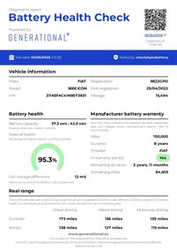USED 2022 22 FIAT 500E 42kWh Icon Hatchback 3dr Electric Auto (118 ps) One Owner - Full Dealer History
