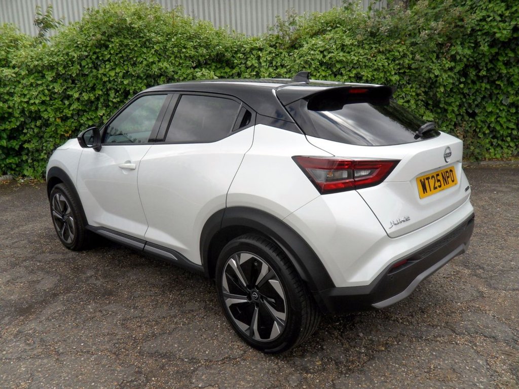 USED 2025 25 NISSAN JUKE 1.6 Tekna+ SUV 5dr Petrol Hybrid Auto Euro 6 (143 ps) Pearl White - Nissan Warranty 2028